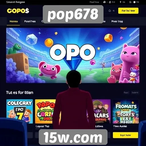 tendências de design no site de jogos pop678